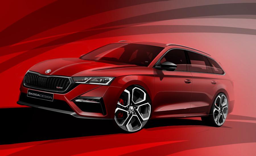 Эскиз Skoda Octavia RS iV Combi 2020 года  (WW) (фото 18 из 22)